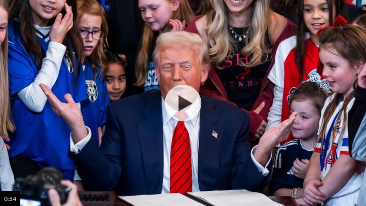 Trump signs order banning transgender women from female sports