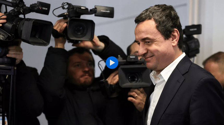 Kosovo election exit polls show incumbent PM Albin Kurti’s party in the&nbsp;lead