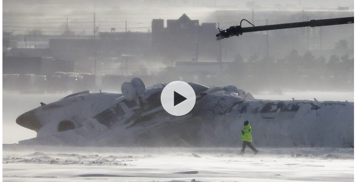 All passengers and crew survive plane crash at Toronto airport