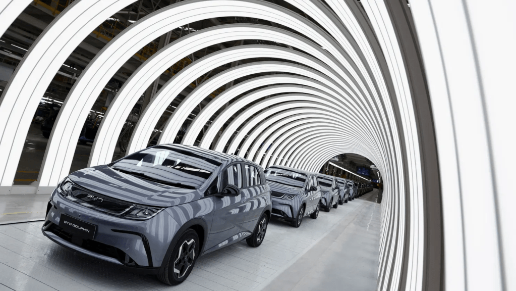 Chinese EV giant BYD outpaces Tesla with annual sales of more than $100&nbsp;billion