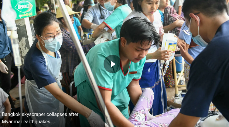 Earthquake death toll in Myanmar, Thailand surpasses&nbsp;150