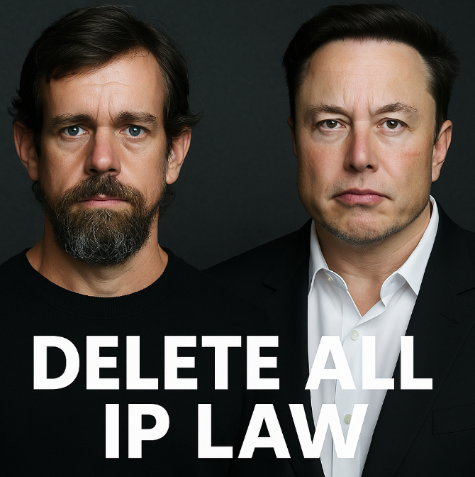 Jack Dorsey and Elon Musk Call for Abolition of Intellectual Property Laws, Sparking Industry Backlash