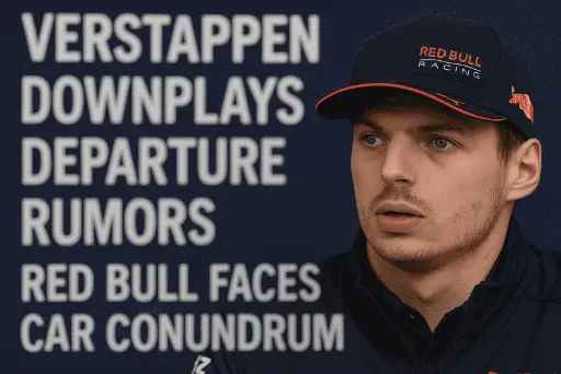Verstappen Downplays Departure Rumors as Red Bull Faces Car Conundrum
