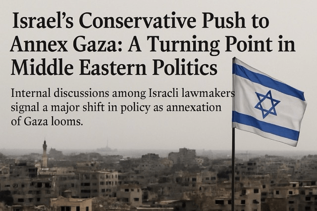 Israel’s Conservative Push to Annex Gaza: A Turning Point in Middle Eastern&nbsp;Politics
