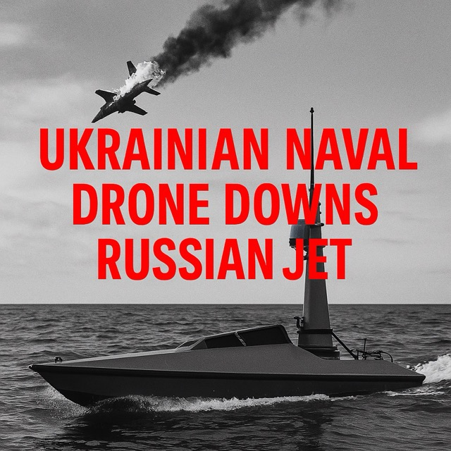 Ukrainian Naval Drone Downs Russian Jet