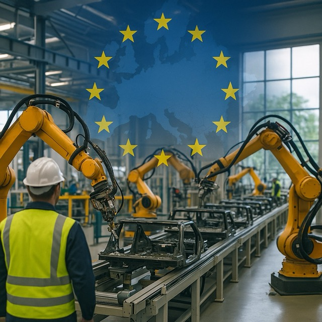 EU Industrial Production Falters in April 2025
