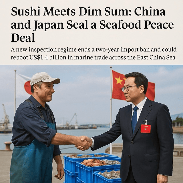 Sushi Meets Dim Sum: China and Japan Seal a Seafood Peace&nbsp;Deal