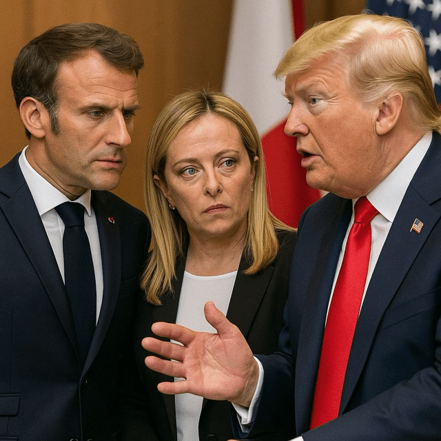 Macron and Meloni in Talks with Trump to Avert Tariff&nbsp;War