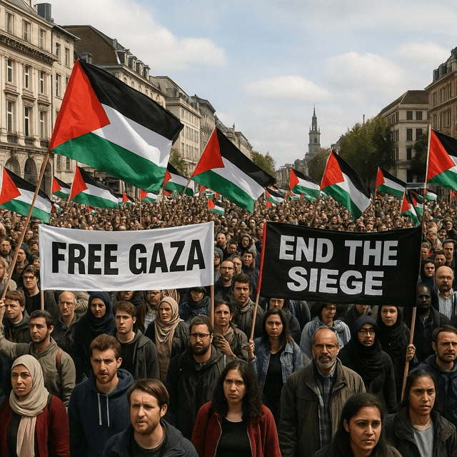 Europe-wide Protests Supporting&nbsp;Gaza