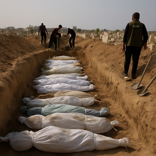 No Room Left: Gaza’s Cemeteries Overflow as War Dead Are Buried in Mass Graves