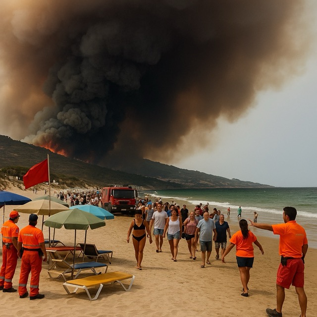 Andalusia on Fire: Black Skies Over Tarifa as Thousands Flee Cádiz Coast