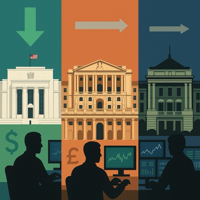 Split Screens in Monetary Policy: Fed Cuts as BoE and BoJ Hold