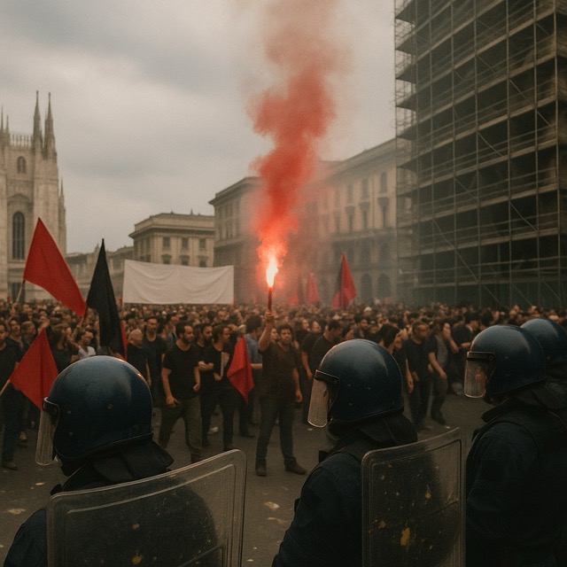 The Day of Leoncavallo: Raids on Building Sites, a Sea of Protesters, and Chants Against Piantedosi