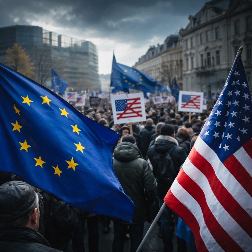 Anti-American Sentiment Rises as Trust in the EU&nbsp;Falls