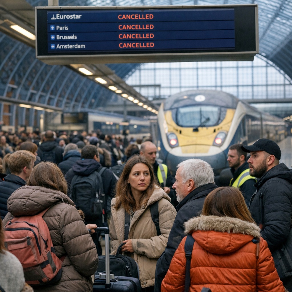 Eurostar services grind to a halt as Channel Tunnel power failure disrupts cross-Channel&nbsp;travel