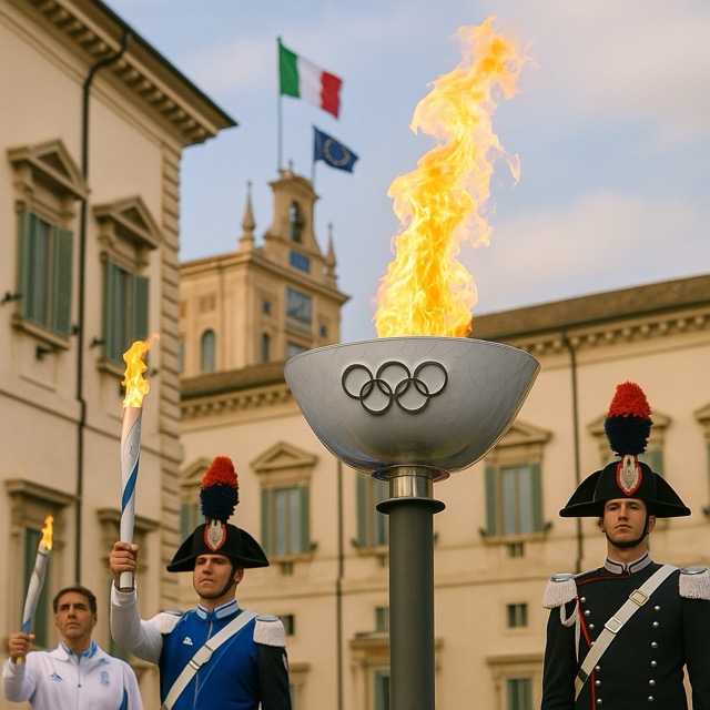 Flame of Unity: Olympic Torch for 2026 Winter Games Ignited at Quirinale Palace