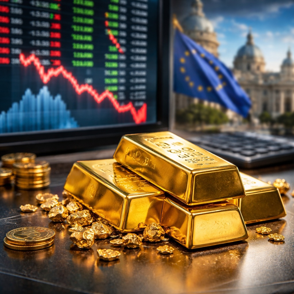 European Shares Edge Lower as Miners Slip on Gold&nbsp;Retreat