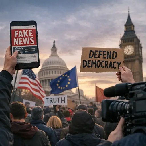 Democracy Under Strain: Survey Reveals Deep Public Anxiety Across Europe and the United&nbsp;States