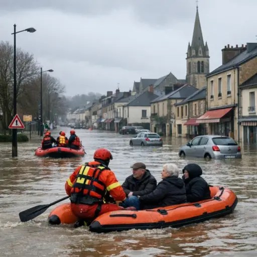 Rivers Overrun Western France as Relentless Flooding Triggers Mass&nbsp;Evacuations