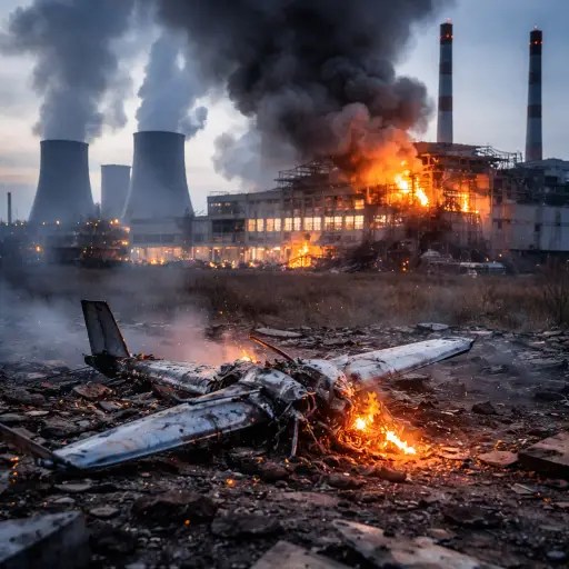 Drone Strike Hits European Power Plant, Raising Fears of War&nbsp;Spillover