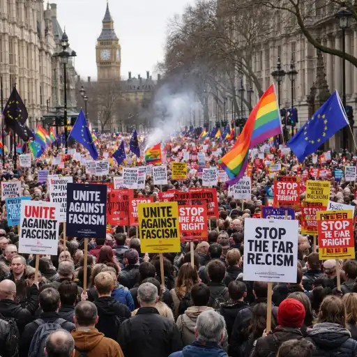 Masses in Motion: London’s Streets Erupt in Defiance of Far-Right&nbsp;Surge