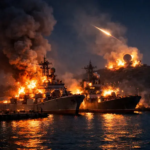 Night Strike in Crimea Disables Russian Landing Ships and Radar System