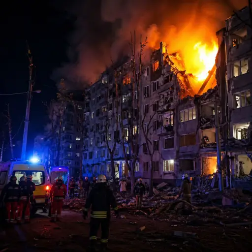 Night of Fire: Russian Air Assaults Strike Multiple Ukrainian Cities