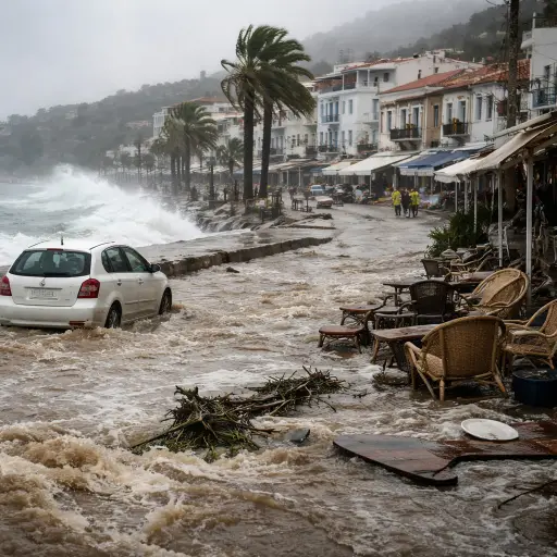 Storm Unleashes Chaos Across Greece as Floodwaters Disrupt Travel and Daily Life