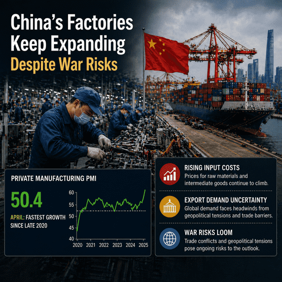 China’s Factory Surge Faces a Costly War-Risk Test