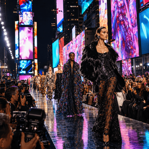 Gucci Turns Times Square Into a Runway as Luxury Fights for a Comeback