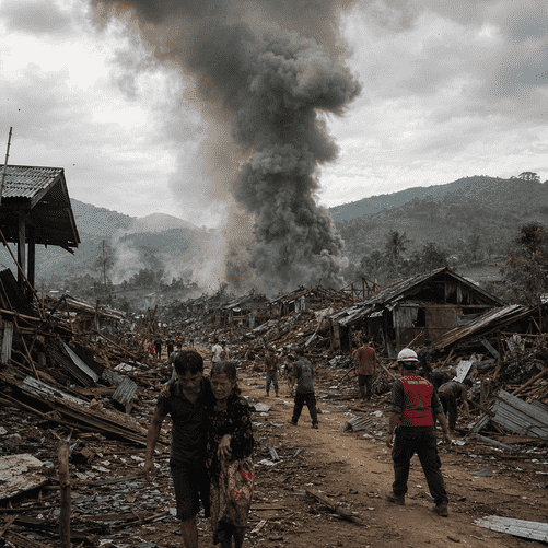 Dozens Killed as Massive Blast Devastates Rebel-Held Village in Myanmar