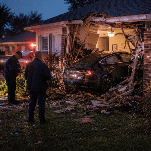 Federal Scrutiny Intensifies After Deadly Tesla Crash Into Texas Home