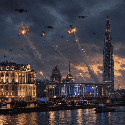 Ukrainian Drones Strike St Petersburg as Russia Hosts Flagship Economic Forum