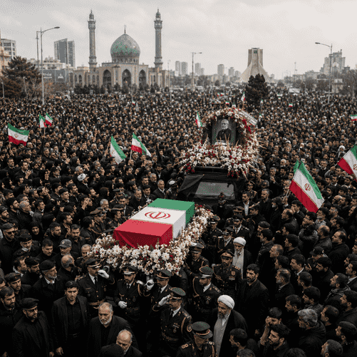 Iran Turns Khamenei’s Funeral Into a Display of Power and Defiance