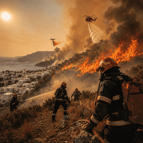 Europe’s Expanding Fire Front Claims Three Greek Firefighters