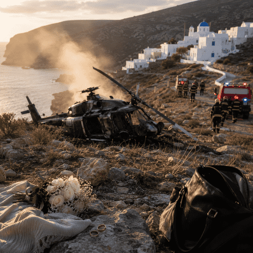Honeymoon Tragedy in the Cyclades as Helicopter Crash Claims Three Lives