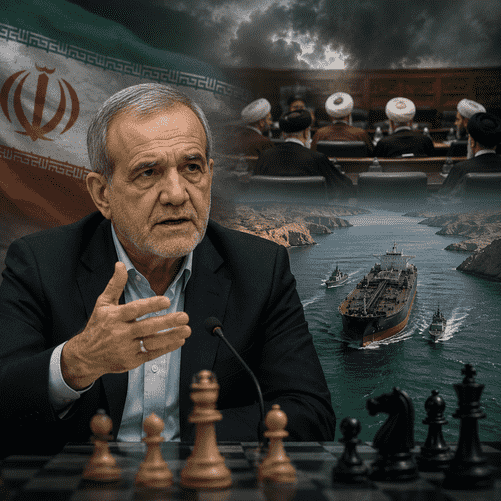 Pezeshkian Rejects Resignation Claims as Iran’s Leadership Divides Over Hormuz Diplomacy