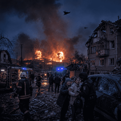 Russian Strike Triggers Deadly Ammunition Blast Near Kyiv as Ukraine Probes Storage Failures