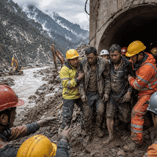 Miracle Beneath the Mud: Two Workers Rescued Nine Days After Nepal Flood Disaster