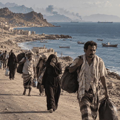 Houthi Red Sea Offensive Drives Tens of Thousands From Their Homes in Yemen
