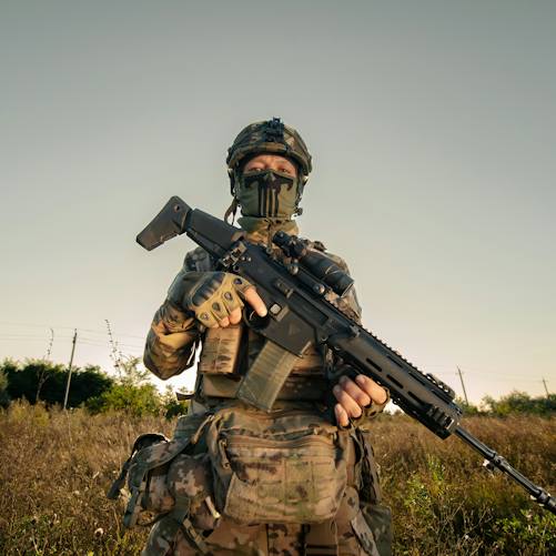 Illustrative image of a soldier representing the end of the U.S.-led coalition mission in Iraq.