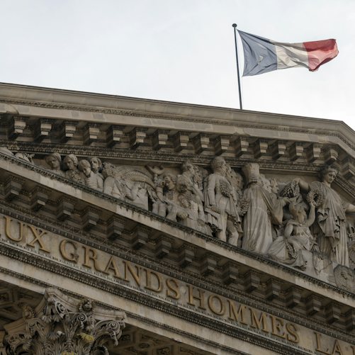 Illustrative photograph accompanying coverage of French politics; not a scene from the October 17 demonstrations.