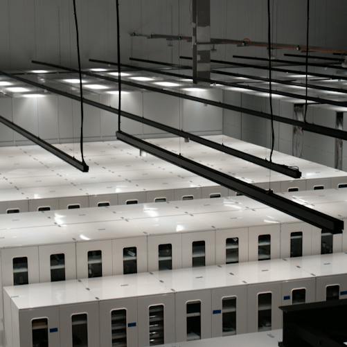 White server cabinets in a modern data centre, illustrating web infrastructure; not an affected Go application or evidence of exploitation.